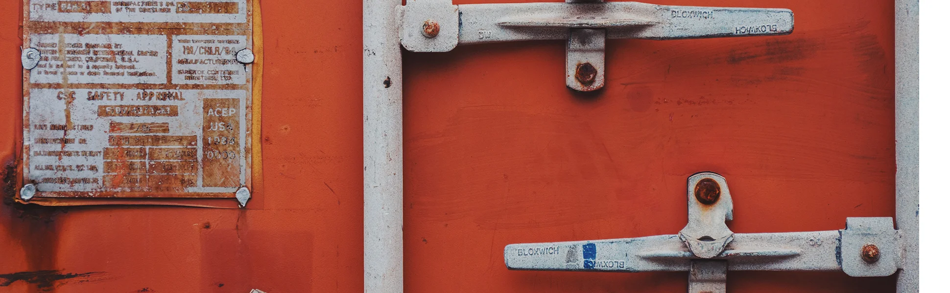 Close-up of shipping container